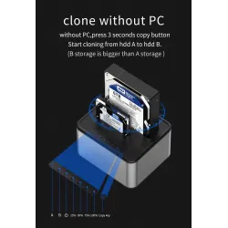5GBP - USB 3.0 - aluminum dual Bay - docking station - HDD caseHDD case