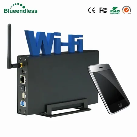 Externes Aluminiumgehäuse – Nas-WLAN-Router – Repeater – 300 Mbit/s – HDD3.5-Sata-auf-USB-3.0-Gehäuse