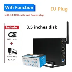 Externes Aluminiumgehäuse – Nas-WLAN-Router – Repeater – 300 Mbit/s – HDD3.5-Sata-auf-USB-3.0-Gehäuse
