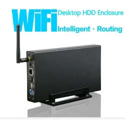 Externes Aluminiumgehäuse – Nas-WLAN-Router – Repeater – 300 Mbit/s – HDD3.5-Sata-auf-USB-3.0-Gehäuse