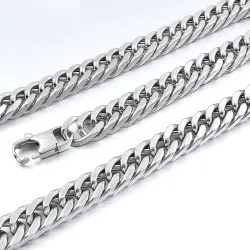 Fashionable men's jewellery set - necklace - bracelet - thick link - stainless steelBracelets