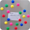 Runde magnetiske knapper - kjøleskapsmagneter - 10 stk