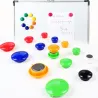 Runde magnetiske knapper - køleskabsmagneter - 10 stk