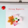 Runde magnetiske knapper - køleskabsmagneter - 10 stk