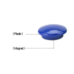 Runde magnetiske knapper - køleskabsmagneter - 10 stk