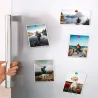 Køleskabsmagneter i glas - runde klistermærker - 5/10 stk