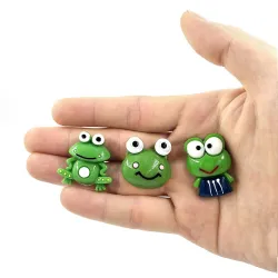 Harts kylmagneter - gröna grodor - gula bin - 6 st