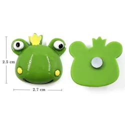 Harts kylmagneter - gröna grodor - gula bin - 6 st