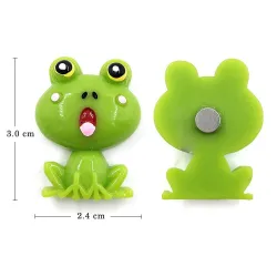 Harts kylmagneter - gröna grodor - gula bin - 6 st