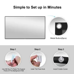PS7 - 120 inch - 16:9 projection screen - reflective foldable projector screenProjectors