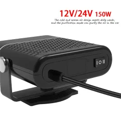 Chauffage de voiture portable - refroidisseur - dégivreur - antibuée - ventilateur de chauffage/refroidissement à 360 degrés