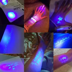 Stylo à bille à encre invisible - avec lumière UV