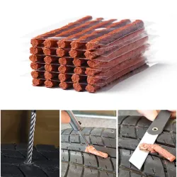 Slanglösa däckreparationsgummilister - 50 stycken