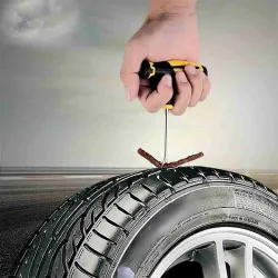 Autobandenreparatieset - bandenreparatiestrips - met opbergtasBanden reparatie onderdelen