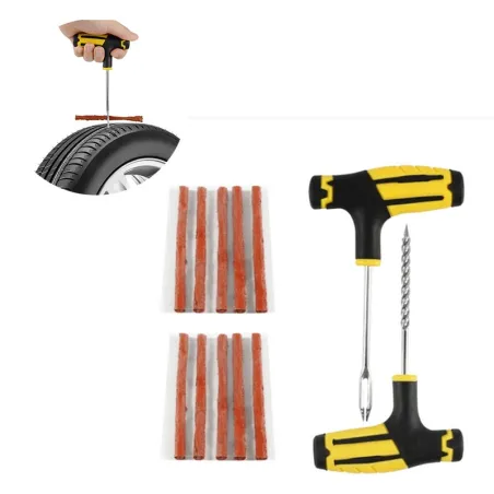Pneu de voiture - kit de réparation - bandes de caoutchouc - outil à aiguille - outils