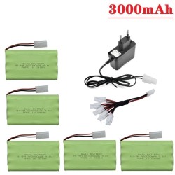 9.6V - 3000mah Ni-MH battery - rechargeable - 9.6V charger - for RC toysR/C parts