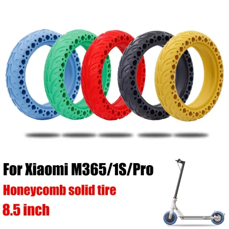 8,5 pouces - pneu en caoutchouc tubeless - conception en nid d'abeille - pour scooter électrique Xiaomi M365 / 1S / Pro