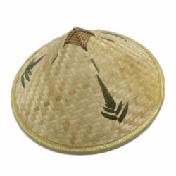 Chapeau en rotin de bambou de style chinois