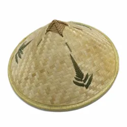 chapéu de vime de bambu estilo chinês