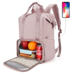Rese-/picknickryggsäck - isolerad lunchförvaring - laddningsport - stor kapacitet
