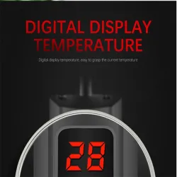 Akvarium nedsenkbar varmeovn - LCD display - justerbar - konstant temperaturkontroll