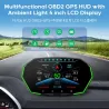 Multifunktionales OBD2 GPS HUD - Head-Up - 4 Zoll LCD Display - Tachometer - Wasser-/Öltemperatur