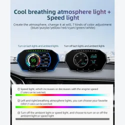 Multifunctional OBD2 GPS HUD - Head-Up - 4 inch LCD display - speedometer - water / oil temperatureDiagnosis