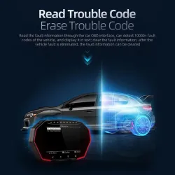 Multifunksjonell OBD2 GPS HUD - Head-Up - 4 tommers LCD-skjerm - speedometer - vann-/oljetemperatur