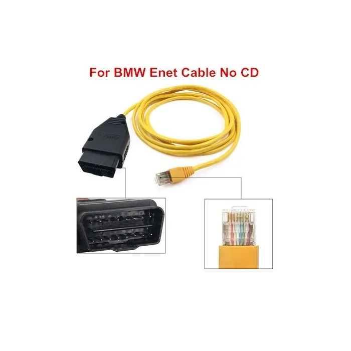 DiagnósticoCable de interfaz ENET Ethernet a OBD - Serie F de codificación ENET ICOM - para BMW