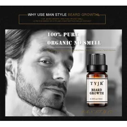 Skjeggvekstessens - organisk olje - anti skjegghårtap - 10 ml