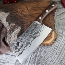 Kulstofstål køkkenkniv - slagter / køkken kokkekniv - smeltet design