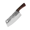Carbon steel kitchen knife - butcher / kitchen chef knife - melted designSteel