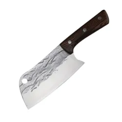 Kjøkkenkniv i karbonstål - slakter/kjøkkenkokkniv - smeltet design