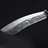 9.3 inch chopping knife - kitchen - hunting - wood cutter - handmade forged steel - tiger designSteel