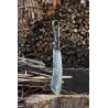 AceroCuchillo para picar 9,3 pulgadas - cocina - caza - cortador de madera - acero forjado hecho a mano - diseño tigre