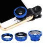 3 en 1 - grand angle - macro - fish-eye - objectif avec clip