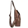 Men's genuine leather shoulder bag - chest bag - small backpackBags