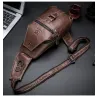 Men's genuine leather shoulder bag - chest bag - small backpackBags