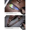 BolsosBolso de hombro de cuero genuino para hombre - bolso de pecho - mochila pequeña