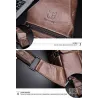 Men's genuine leather shoulder bag - chest bag - small backpackBags