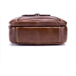 Vintage skulderveske - ekte skinn
