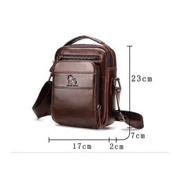 Borsa a spalla da uomo in vera pelle
