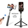 Trépied perche à selfie - avec télécommande - extensible - monopode pliable - Sans fil / Bluetooth
