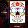 Halloween tattoo - temporary waterproof sticker - colorful dead skullHalloween & Party