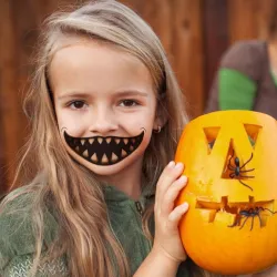 Temporary Halloween tattoo - waterproof sticker - clown mouth - 12 piecesStickers