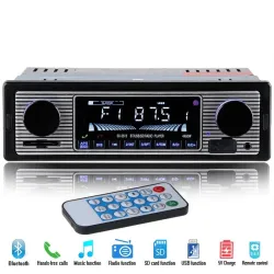 Din 1Autoradio bluetooth - din 1 - 12V FM MP3 USB SD AUX audio estéreo