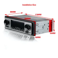 Din 1Autoradio bluetooth - din 1 - 12V FM MP3 USB SD AUX audio estéreo