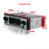 Din 1Autoradio bluetooth - din 1 - 12V FM MP3 USB SD AUX audio estéreo