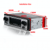 Bluetooth-Autoradio - DIN 1 - 12 V FM MP3 USB SD AUX Stereo-Audio