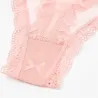 Sexy thongs - floral blonder - bokstaver trykt - lav midje - 3 stk